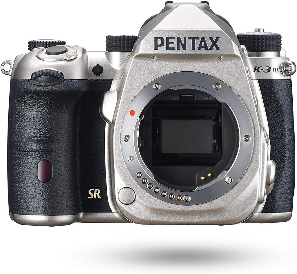 4K DSLR Cameras. Pentax K-3 Mark III Flagship APS-C Silver Camera